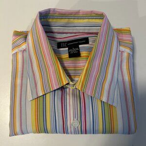 VTG I.N.C International Concepts Men Long Sleeve Button-Up Shirt Sz L 70s 80s Br